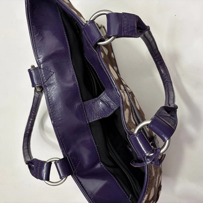 cowhide fawn leather shoulder bag