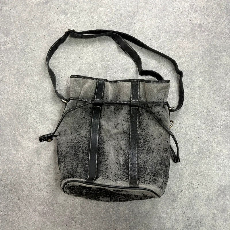 Vintage Lancel distressed leather Bucket bag