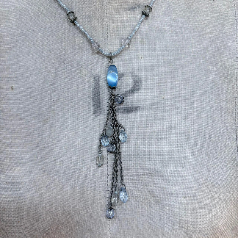boho beaded chain necklace