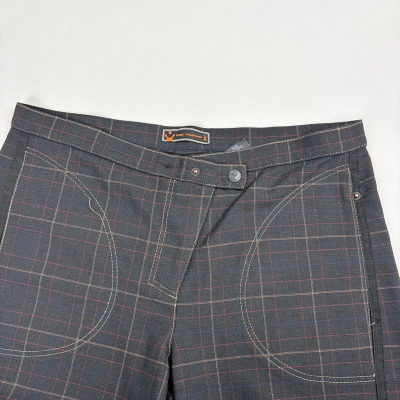 Cop Copine tartan asymmetric barrel trousers