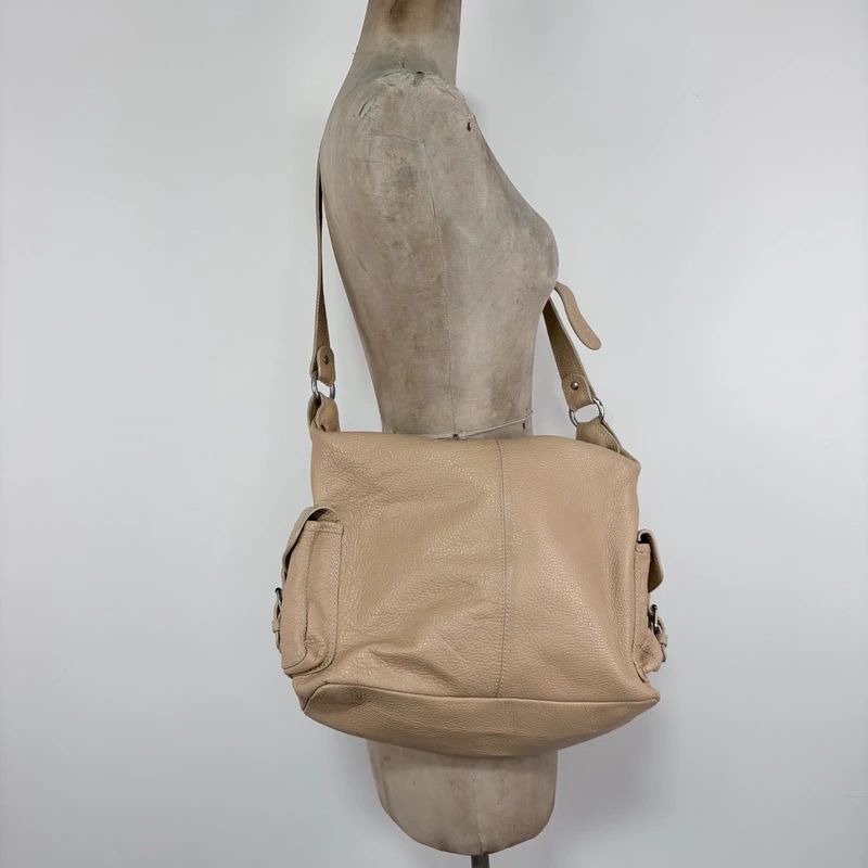 tan leather slouchy crossbody bag