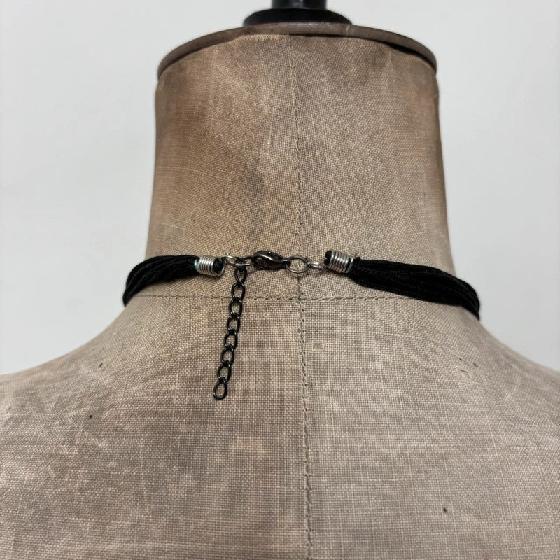 black layered grunge necklace