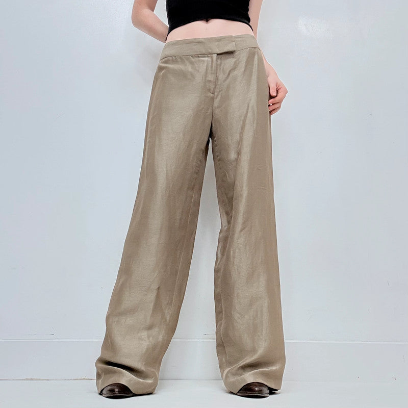 wide leg flared trousers