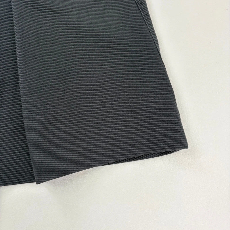 navy blue structured textured midi skirt