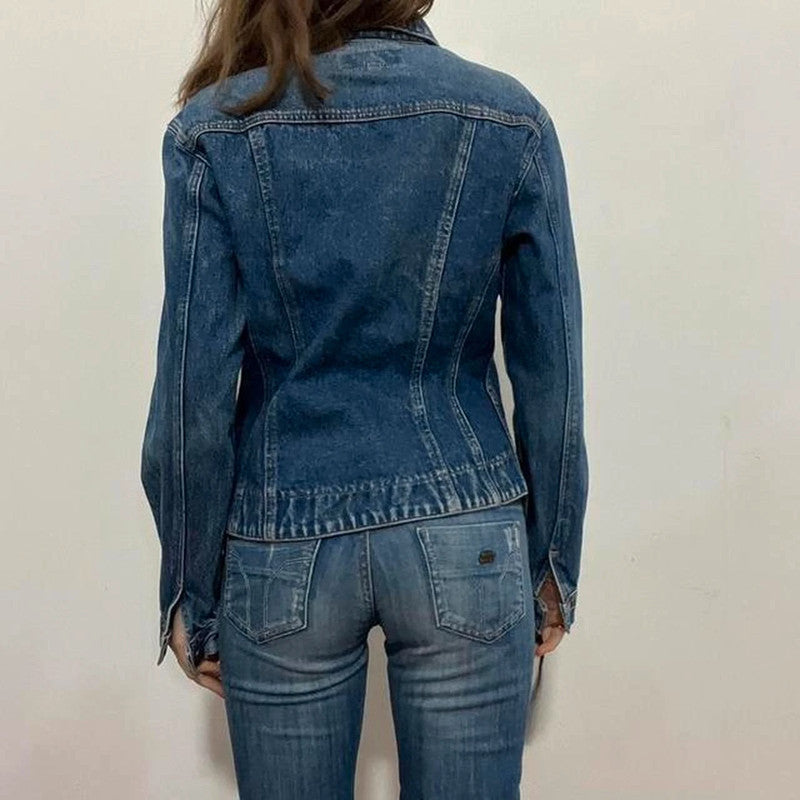 Distressed 90s denim jacket