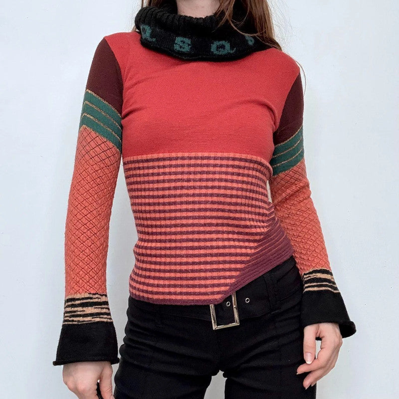 Save the Queen flared striped jumper