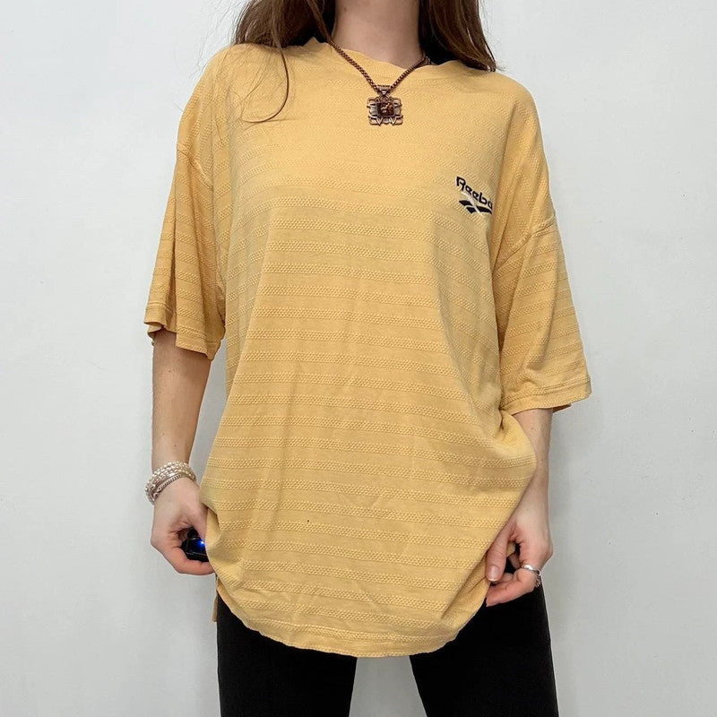 baggy short sleeve yellow Reebok t-shirt