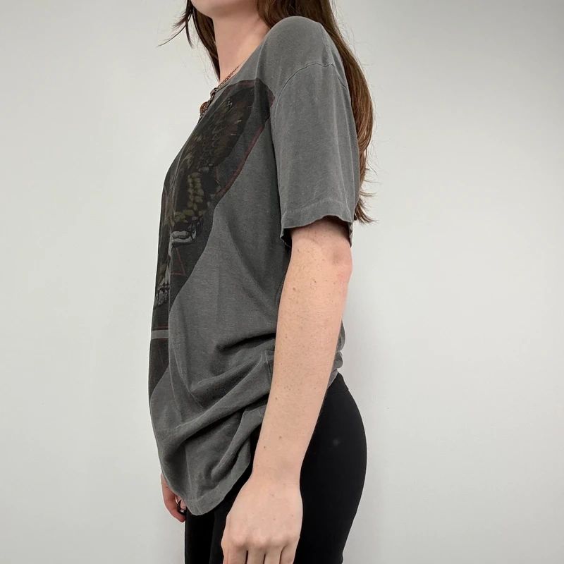 distressed grey allsaints grunge t-shirt
