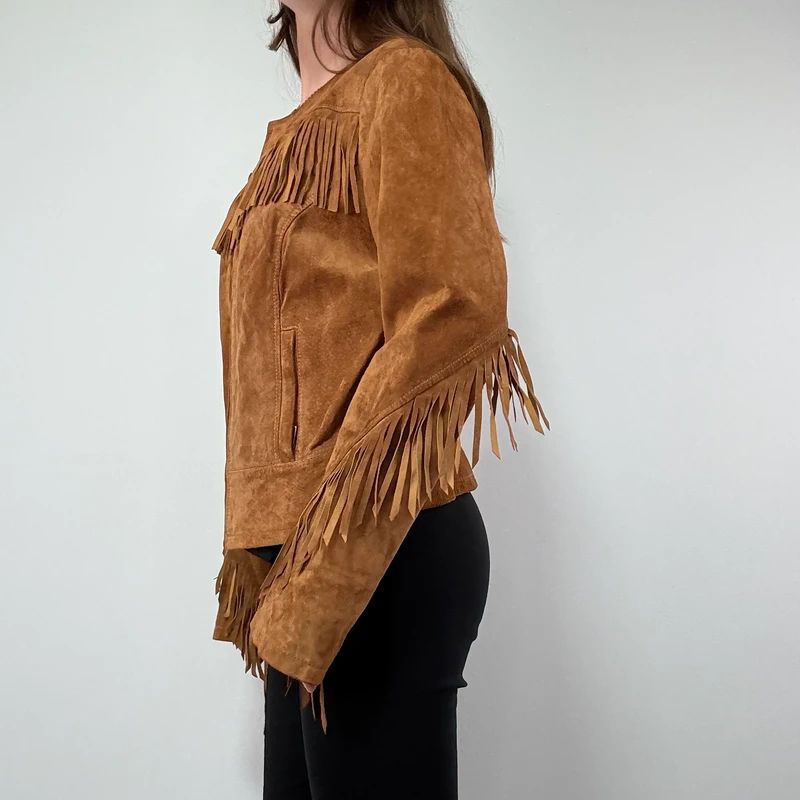 Western Fringe Suede Jacket