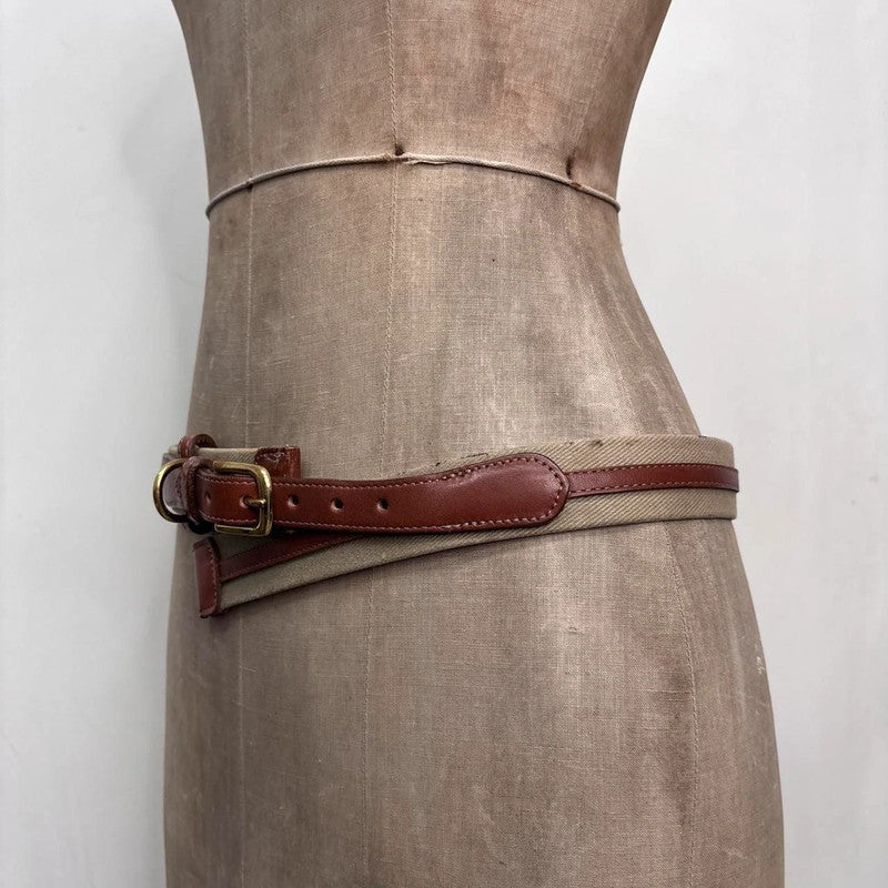 leather canvas riding belt