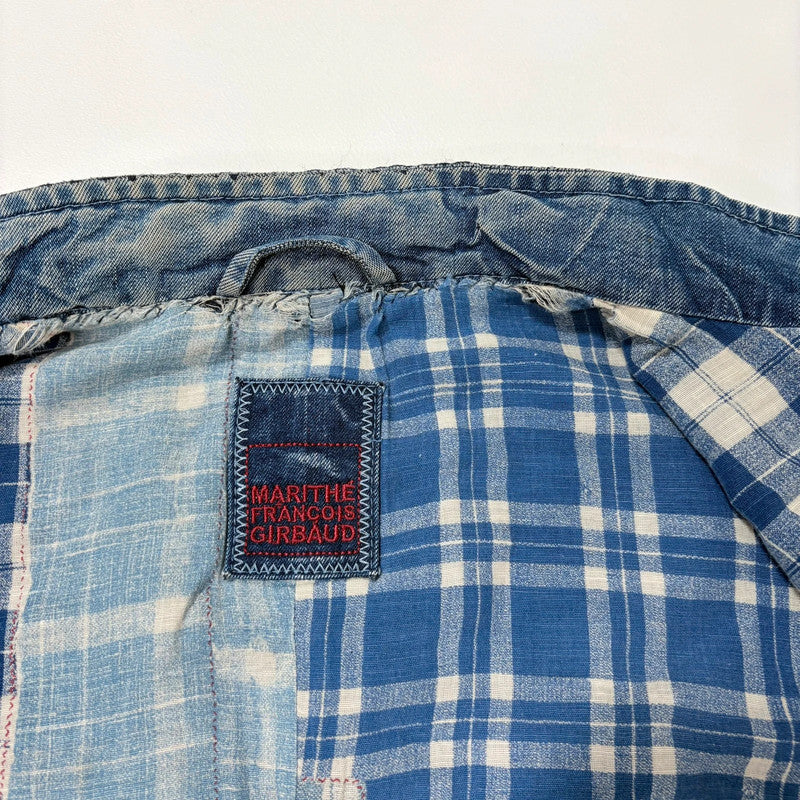 Marithé + François Girbaud distressed denim engineered jacket