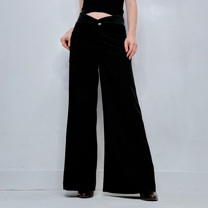 black cop copine wide leg trousers