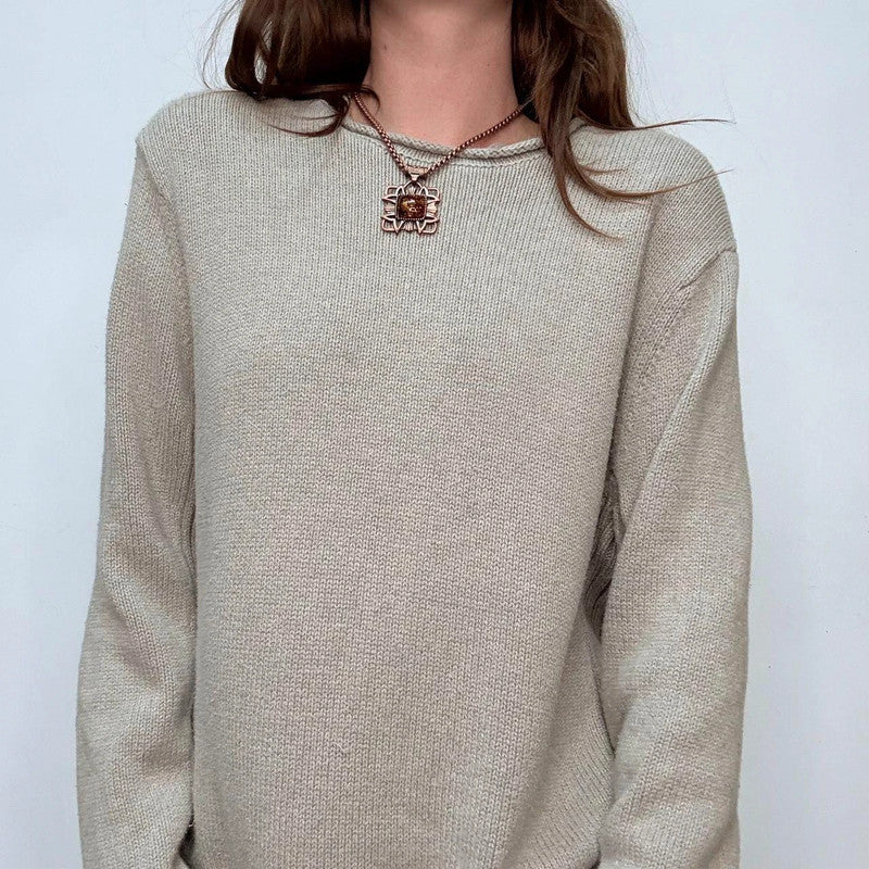 chunky knitted slouchy jumper