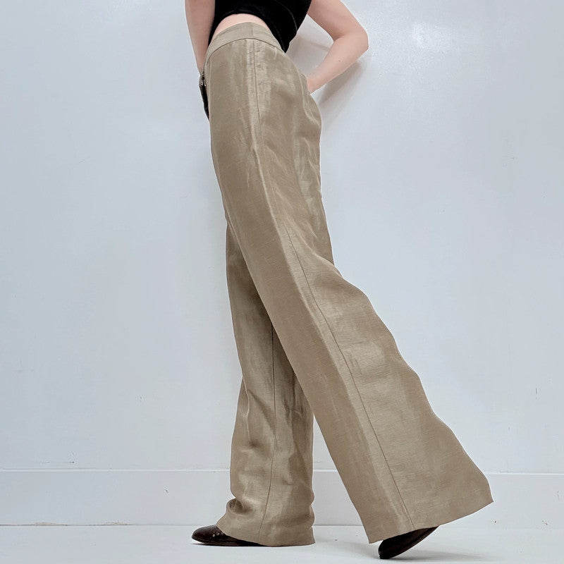 wide leg flared trousers