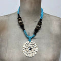 Boho hippie beaded shell necklace