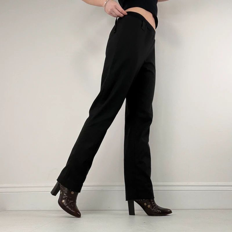 Black Cop Copine straight leg trousers