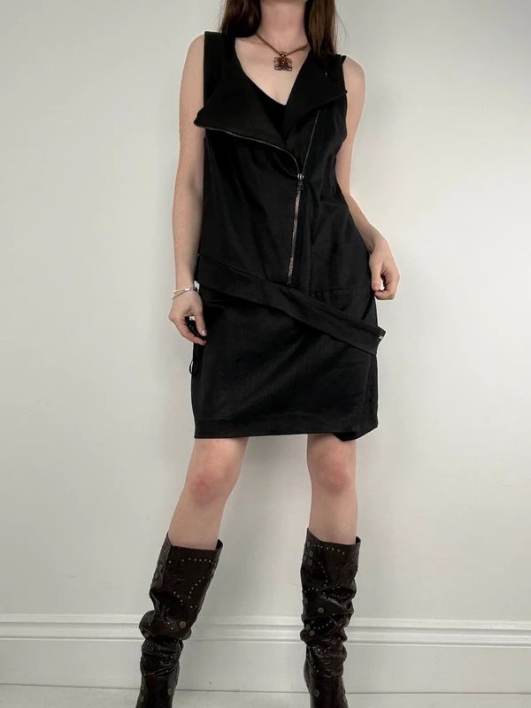 Cop Copine asymmetric boxy zip dress