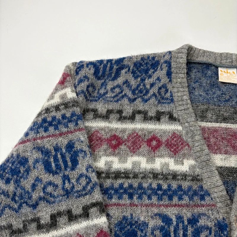 oversized knitted wool cardigan