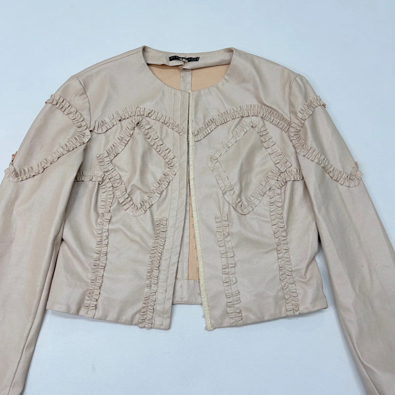 cropped hook and eye corset style jacket