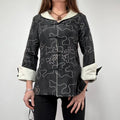 black Embroidered Silk Jacket