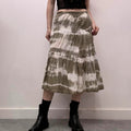 Distressed lace boho skirt