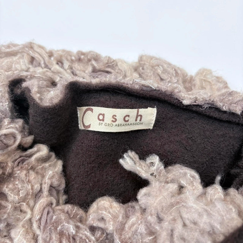 distressed flared wool cashe jumper