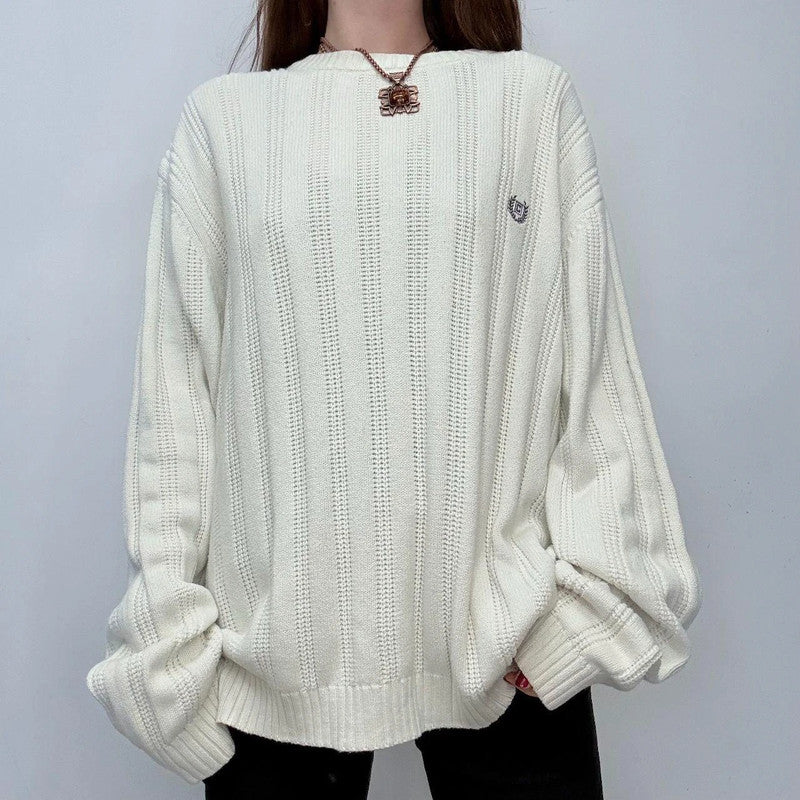 cream knitted oversized jumper