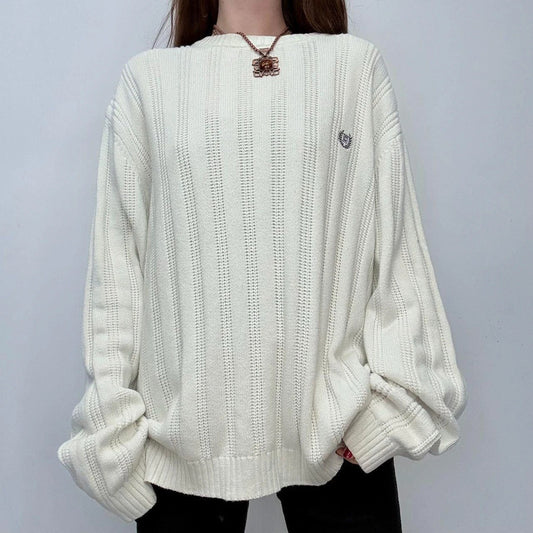 cream knitted oversized jumper