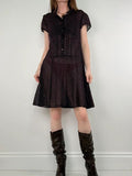 Sheer cotton polkadot babydoll dress