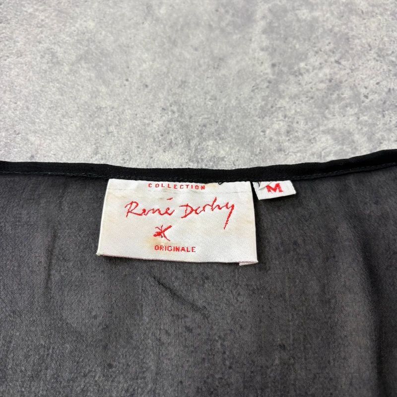 sheer black beaded Rene Derhy shirt
