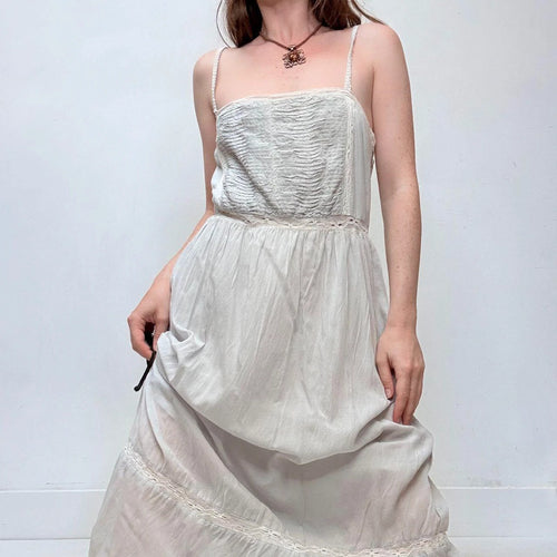 baby blue lace cotton maxi dress