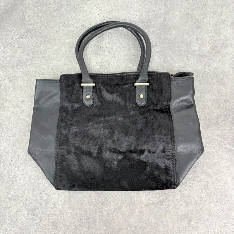 Black pony hair bag