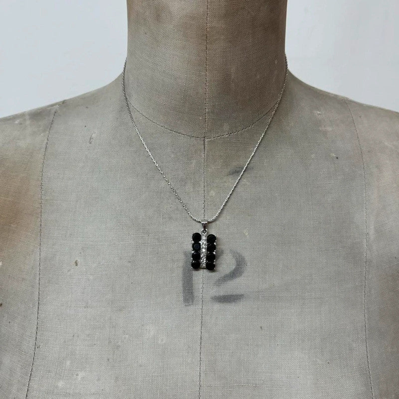 coquette gemstone diamante necklace
