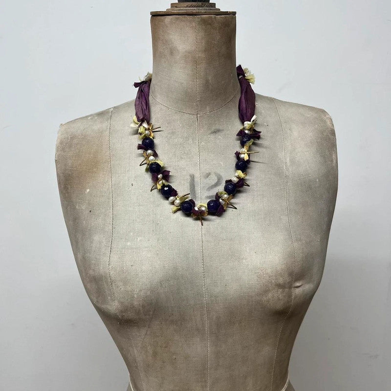 Silk beaded fairy necklace