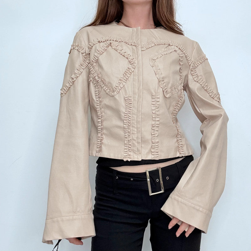 cropped hook and eye corset style jacket