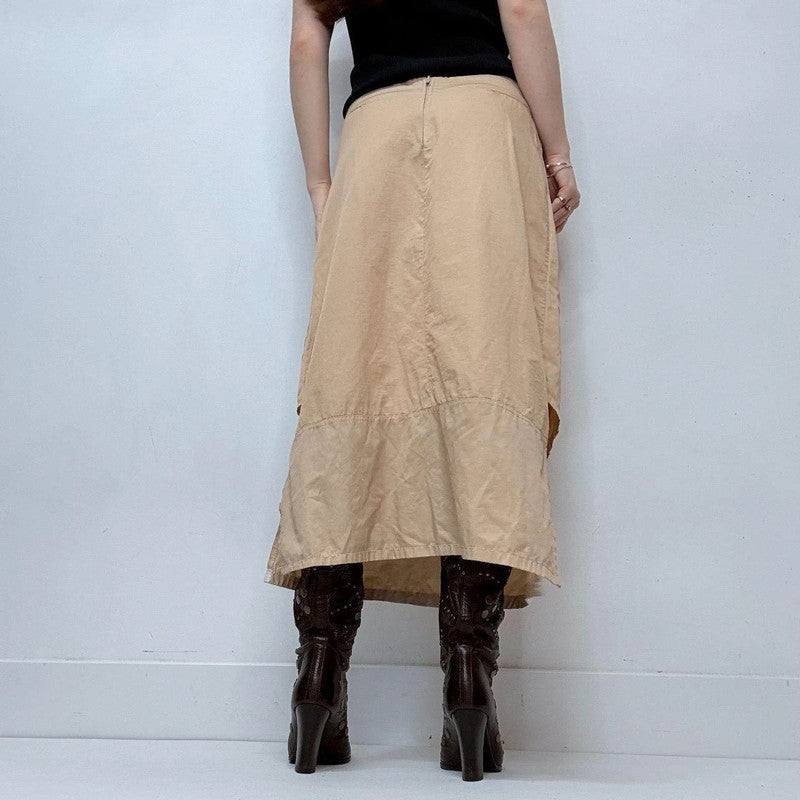 tan asymmetric utility skirt