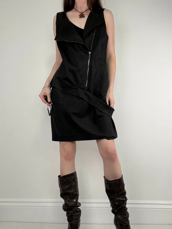 Cop Copine asymmetric boxy zip dress