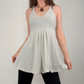 Cop copine pleated ribbed vest top