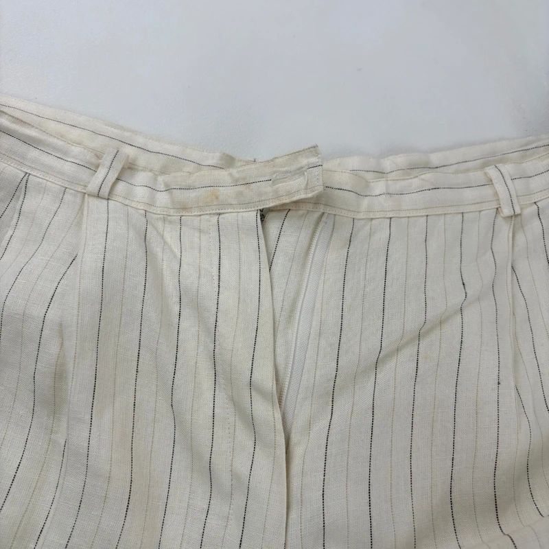 Laura Ashley vintage cream pinstripe trousers