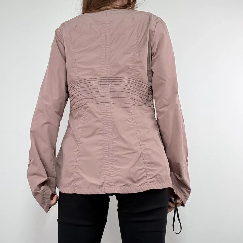 pink structured flared engineered shirt