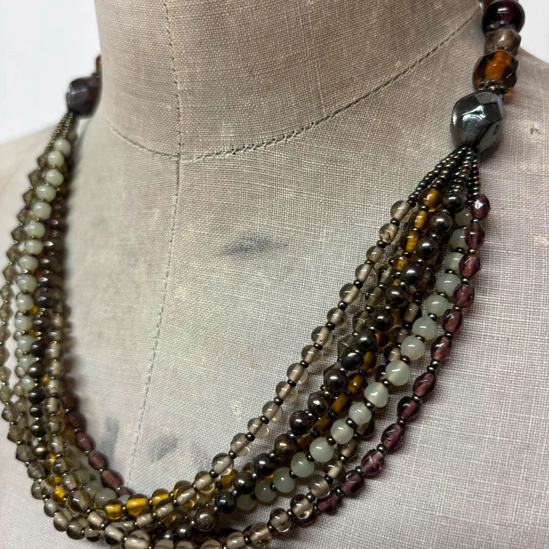 beaded layer summer necklace