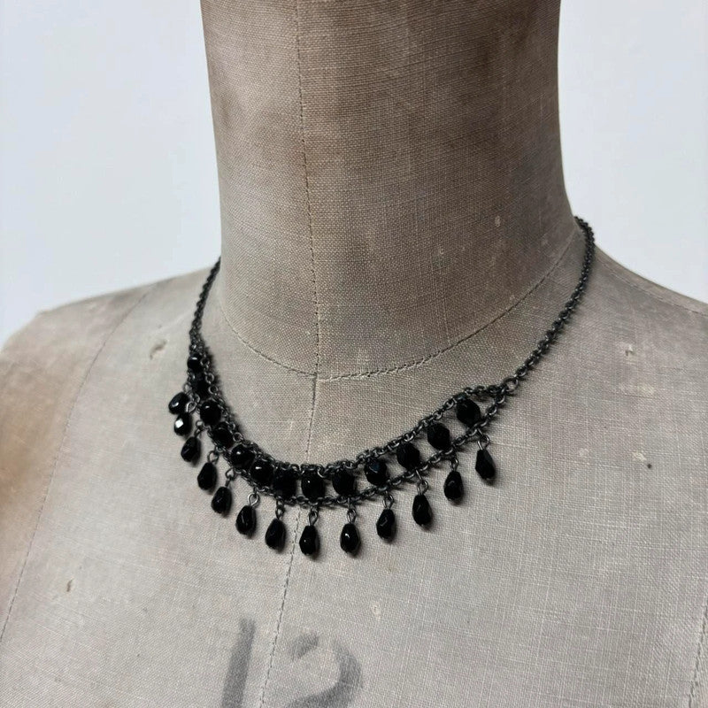 drape chain bead grunge necklace