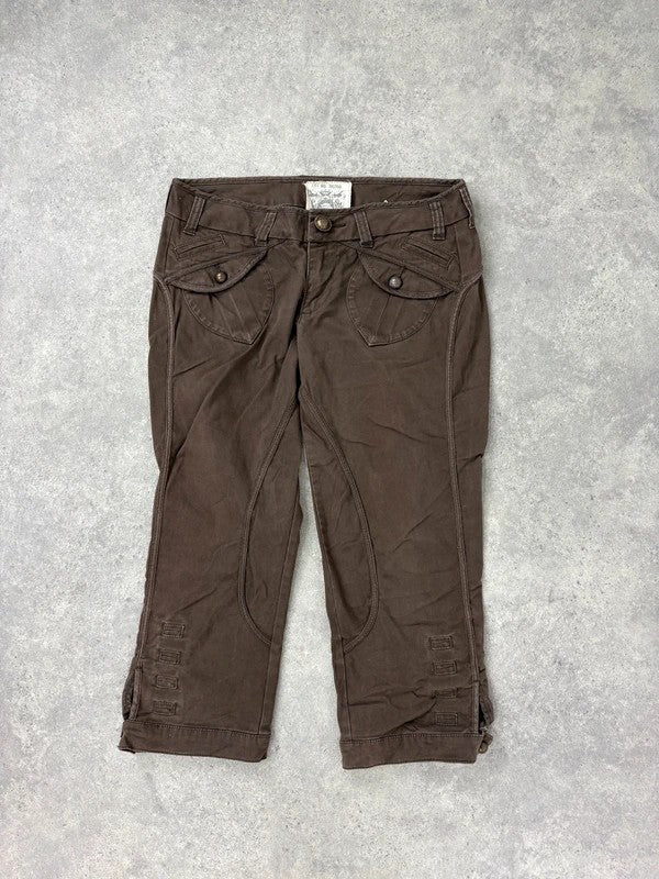 napoleonic brown cropped capri pants