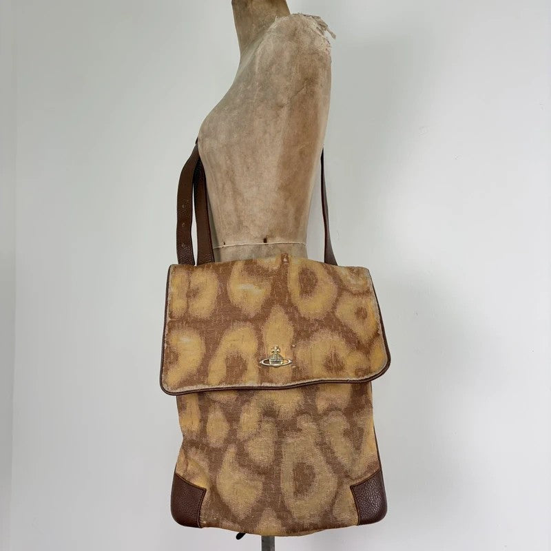 Vivienne Westwood tapestry crossbody oversized bag