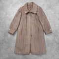 pinstripe wool slouchy trench coat