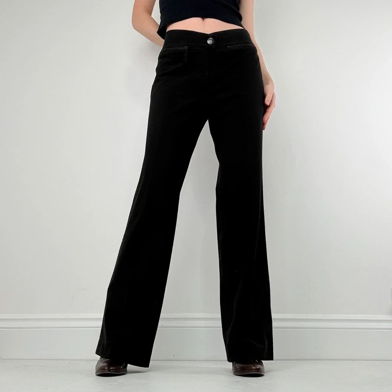 Black Cop Copine stretch waistband trouser