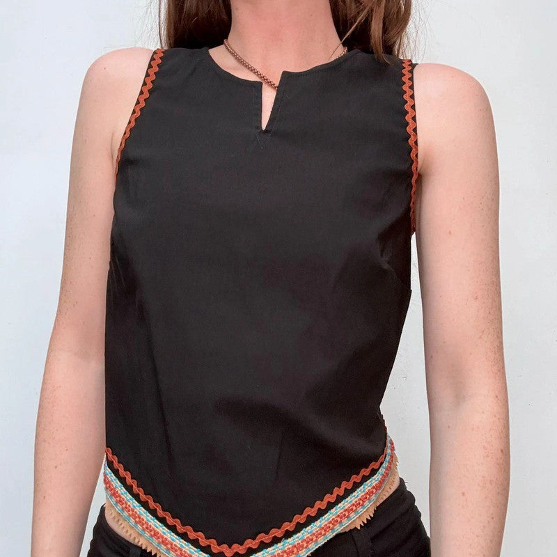 cropped fitted western vest
