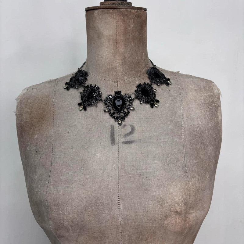 black gothic grunge necklace