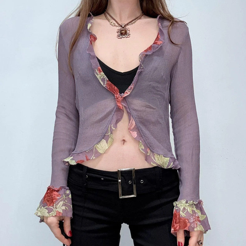sheer crinkle silk fairy shirt