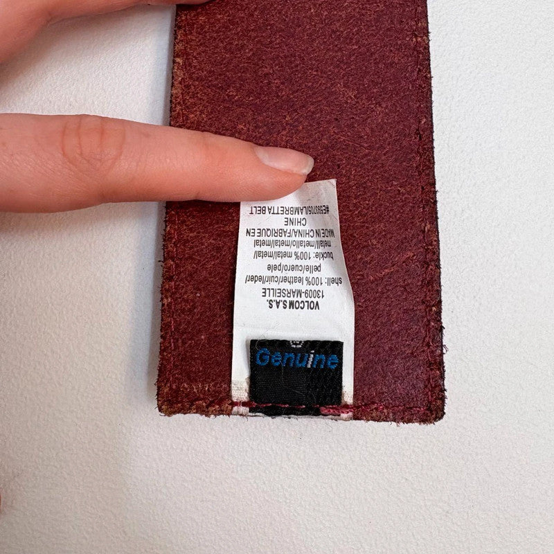 red leather chunky belt